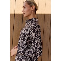 Свободное платье-трапеция с асимметричным низом мокко Modna KAZKA MKAZ6720-1