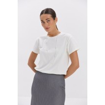Футболка женская молочная базовая супрем Modna KAZKA MKAR69190-4