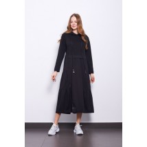 Дизайнерськое женское платье черного цвета миди PARI MKPR8847-5