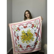 Платок женский "Весенний" 90х90 см Modna KAZKA MKNCH080623-1