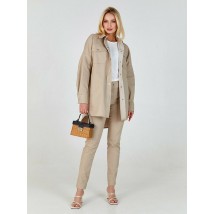 Брюки женские прямые джинсовые бежевые Ланс MODNA KAZKA MKSH2642-1