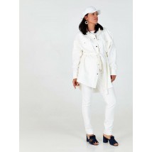 Брюки женские прямые джинсовые молоко летние Ланс MODNA KAZKA MKSH2642-2