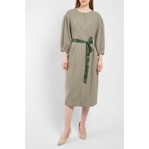 Платье женское с поясом миди хаки PARI MKPR8559-2