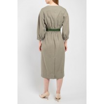Платье женское с поясом миди хаки PARI MKPR8559-2