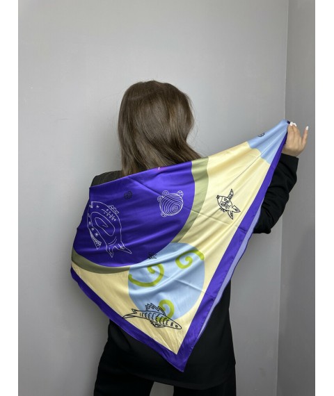 Платок женский "Моречко" 90х90 см Modna KAZKA MKNCH080641-1
