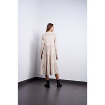Платье женское асимметричное дизайнерское миди белое "Галина" PARI MKPR140623-1
