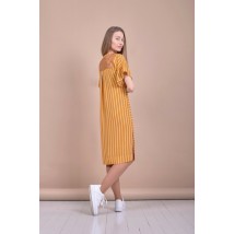 Платье женское летнее оранжевое в полоску дизайнерское Апельсин PARI MKPR654