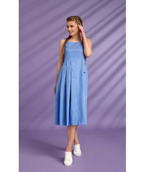 Сарафан женский летний на бретелях голубой Нова STYLE-NIKA MKSN2223-03