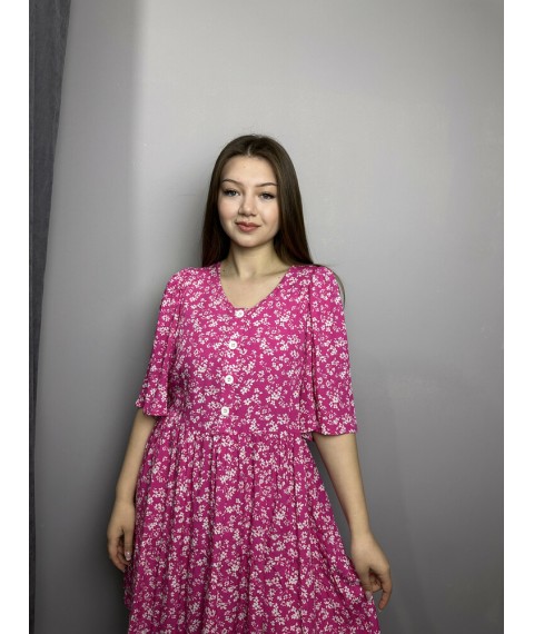 Платье женское летнее короткое розовое Modna KAZKA MKAZ6049-2
