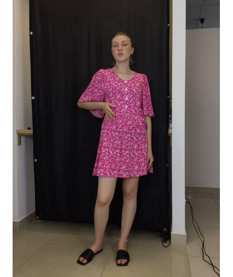 Платье женское летнее короткое розовое Modna KAZKA MKAZ6049-2