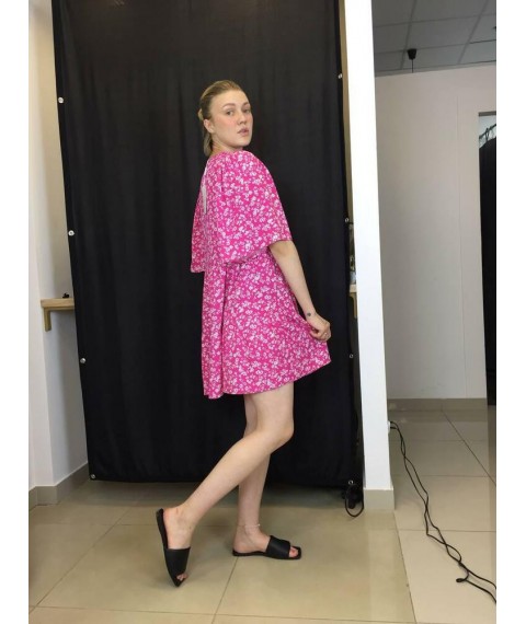 Платье женское летнее короткое розовое Modna KAZKA MKAZ6049-2