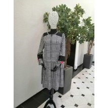 Платье женское черно-белая клетка "Моника" PARI MKPR3695-1