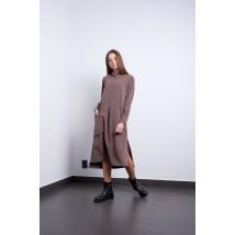 Платье женское дизайнерское миди капучино "Топаз" PARI MKPR4446