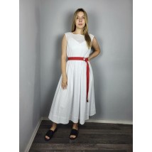 Платье женское из прошвы белое Лиа STYLE-NIKA MKSN2272-04