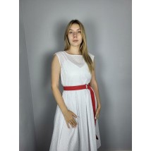 Платье женское из прошвы белое Лиа STYLE-NIKA MKSN2272-04