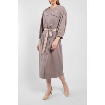 Платье женское "Казка" с поясом тауп PARI MKPR8559-3