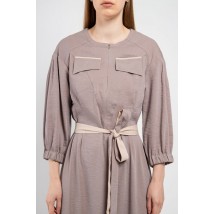 Платье женское "Казка" с поясом тауп PARI MKPR8559-3