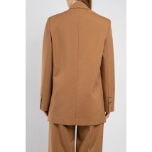 Жакет женский оверсайз удлиненный коричневый Modna KAZKA MKTRG0562-4 42