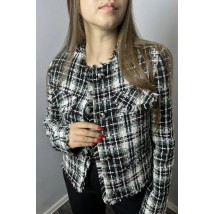 Жакет твидовый женский укороченный зеленый TRG MKTRG3627-1