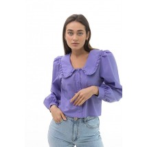 Блуза женская укороченная с объемными рукавами сиреневая Modna KAZKA MKAR69007-3 44