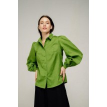 Блуза женская прямого кроя зеленая Modna KAZKA MKAZ6416