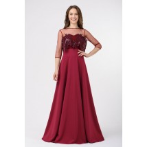 Женское вечернее платье вишнёвое Modna KAZKA MKRM1794-1
