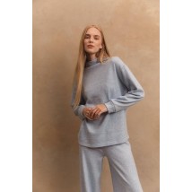 Костюм брючный женский ангоровый голубой МКAZ6530-1