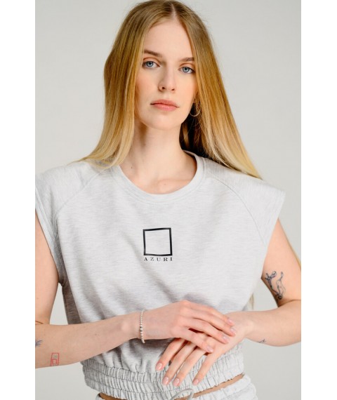 Костюм женский двойка cottonовый меланж AZURI MKAZ6417-1