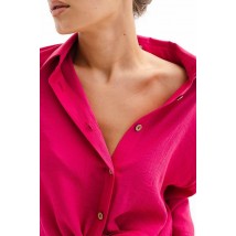 Костюм женский с брюками-палаццо и рубашкой oversize фуксия ARJEN MKAR46582-2
