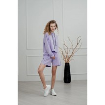 Костюм женский летний шорты и худи сиреневый Modna KAZKA MKAZ6229-3