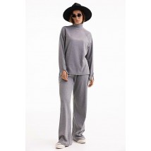 Костюм женский трикотажный в рубчик серый Modna KAZKA MKAR46619-1