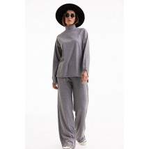 Костюм женский трикотажный в рубчик серый Modna KAZKA MKAR46619-1