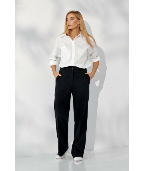 Брюки женские классика трикотажные черные Гремми STYLE-NIKA MKSN2324-01