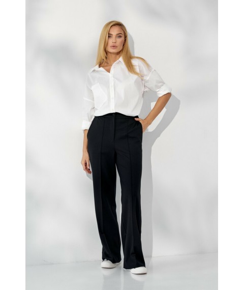 Брюки женские классика трикотажные черные Гремми STYLE-NIKA MKSN2324-01