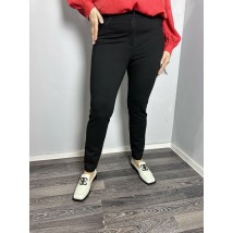 Женские классические брюки прямые черные большого размера J.LONDON MKJL1001-1