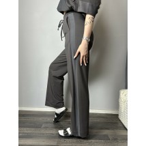 Спортивные штаны-палаццо женские серые Style MODNA KAZKA MKSH2435-3