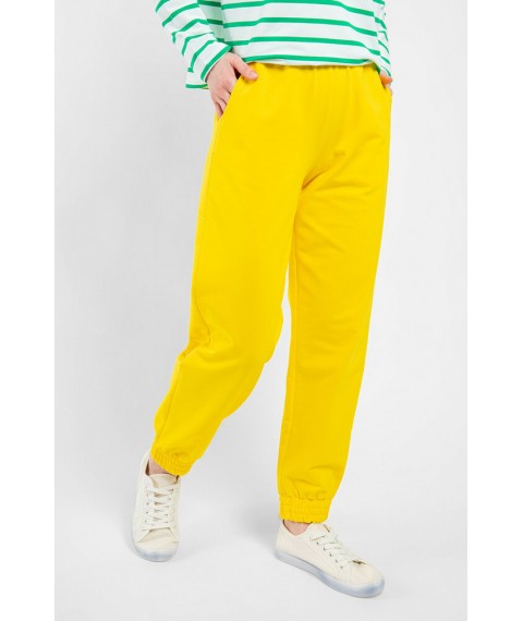 Брюки-джоггеры женские спортивные желтые STYLE-NIKA MKSN2278-01