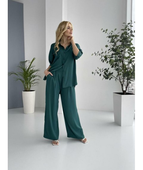 Костюм женский темно-зеленый Ланейр STYLE-NIKA MKSN1135/2241-04