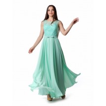Женское вечернее платье мятное дизайнерское макси в пол Modna KAZKA MKENG2043-3 42
