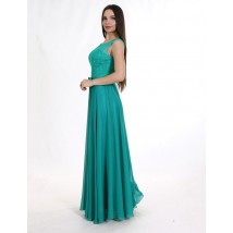 Женское вечернее платье зеленое макси в пол дизайнерское Modna KAZKA MKENG2043-1