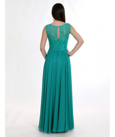 Женское вечернее платье зеленое макси в пол дизайнерское Modna KAZKA MKENG2043-1