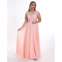 Женское вечернее платье персиковое макси в пол Modna KAZKA MKENG2133 44
