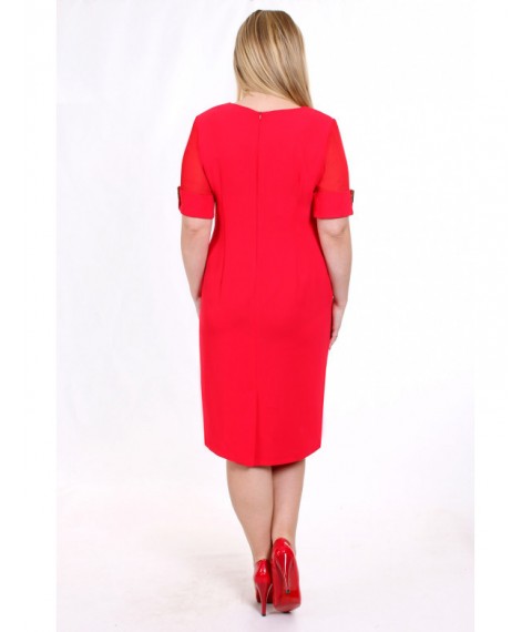 Платье женское вечернее красное нарядное по колено Modna KAZKA MKENP 0702