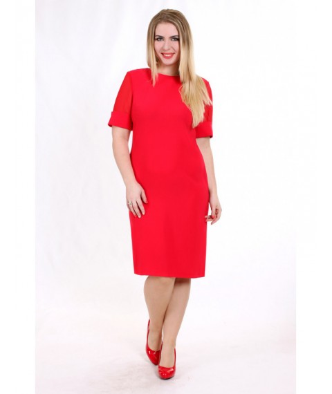 Платье женское вечернее красное нарядное по колено Modna KAZKA MKENP 0702 54