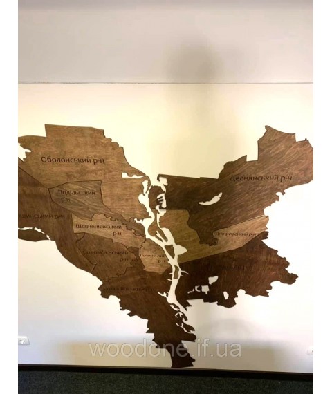 Karte von Kiew an der Wand