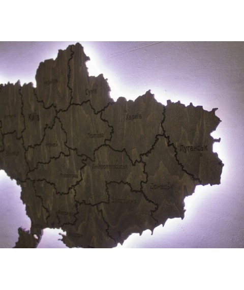 Карта Украины на стену с подсветкой