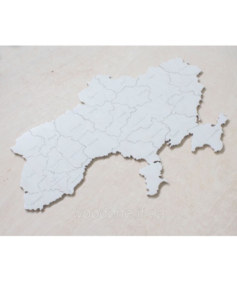 Map of Ukraine on a plywood wall