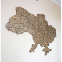 Карта Украины из фанеры (полисандр)