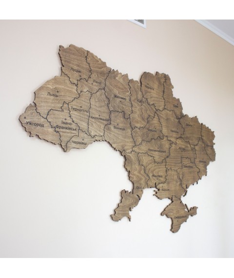 Karte der Ukraine aus Sperrholz (polysandr)