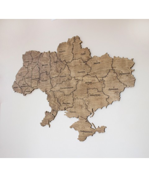 Карта Украины из фанеры (полисандр)